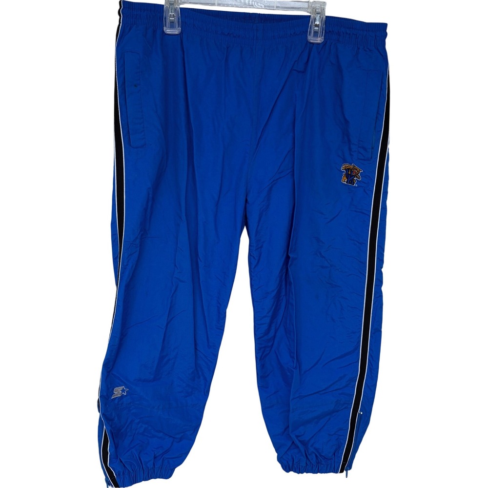 Starter Team University of Kentucky Track Pants XL Blue‎ UK Wildcats Swishy Y2K